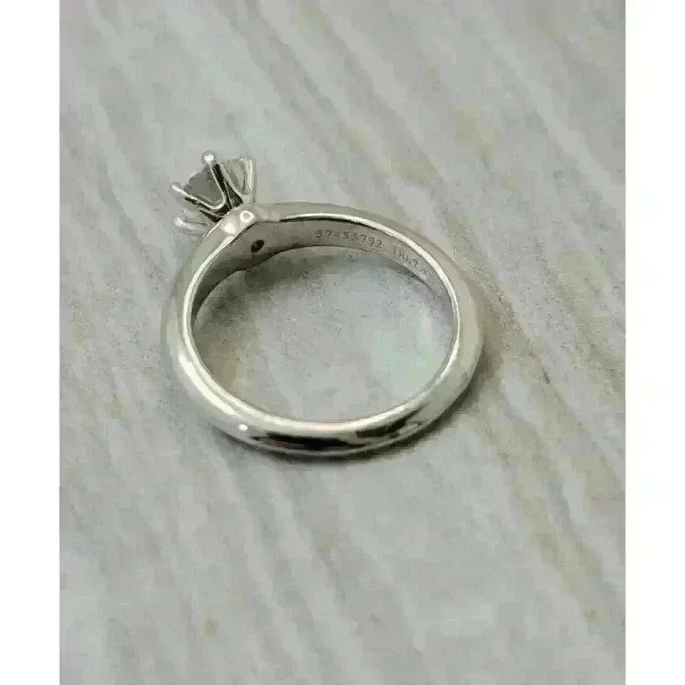 Tiffany & Co Platinum .72ct Round Brilliant Diamond Engagement Ring G-VS2 GIA